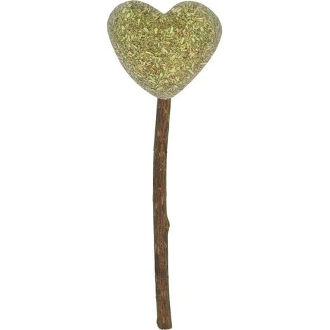 Gioco gatto lollipop cuore in matatabi e catnip 9,5x3,5 cm