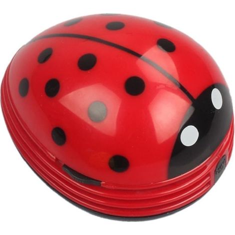 Adorable Mini aspirateur de Bureau Portable Beetle Balayeuse de miettes Mini Hoover (Rouge) (1/5)
