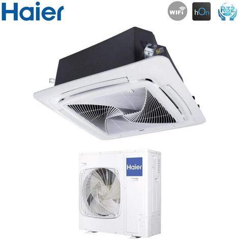 Haier Air Conditioner Cassette 90x90 Round Flow 36000 Btu ABH105H1ERG Single Phase R-32 Wi-Fi Optional ohne Sensor Panel enthalten keine Kontrolle Wired Control Haier YR-E16B