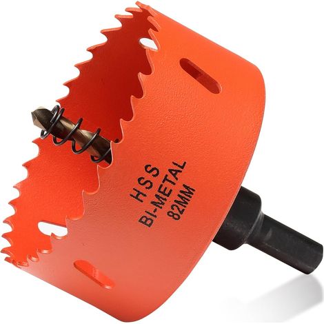 Bi-Metal Hole Saw 82 mm – Hole Saw for Wood and Metal – Round Drill Bit with Cutting Depth 35 mm for Steel, Cast Iron, Aluminum, Drywall, Plywood and Acrylic (1/5)