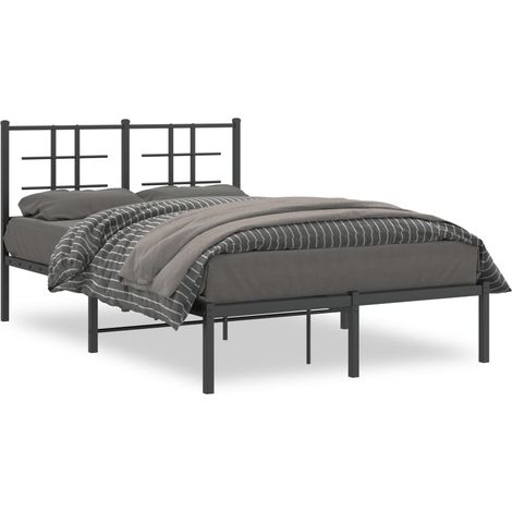 Maison Exclusive - Cadre de lit métal sans matelas avec tête de lit noir 120x190cm