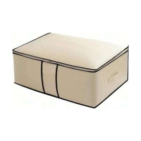 Sac rangement vêtements 3 pièces pliable zippé tissu non tissé, pour couettes couvertures armoire sous le lit (1/4)