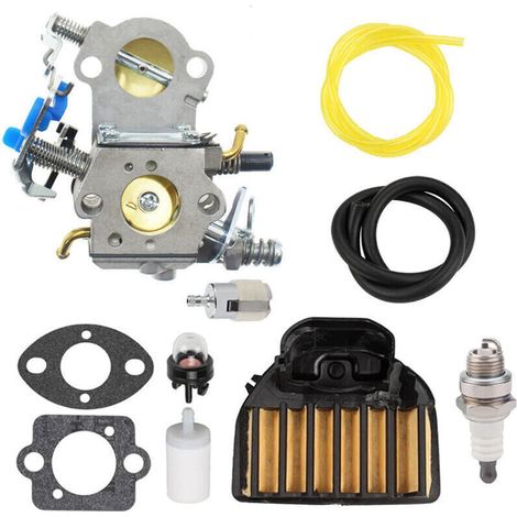 WTA-29 Carburateur avec pour Husqvarna 455 460 avec filtre à air de rechange tronçonneuse avec filtre à air (1/4)