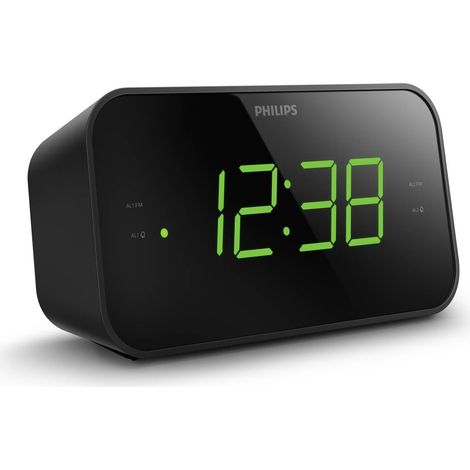 Radio-réveil TAR3306 (Boîte ouverte - Noir - Numérique - Double alarme - Fonction snooze - Piles incluses) (1/3)