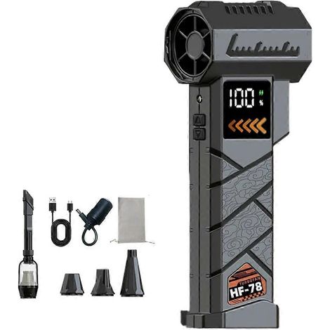 Puissant souffleur d air avec affichage LED 40mm jet 800g vent pression moteur sans balais (1/5)