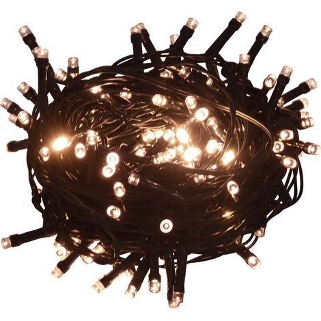 Guirlande lumineuse vidaXL 2000 LED Intérieur/Extérieur 200 m IP44 Blanc chaud (1/5)