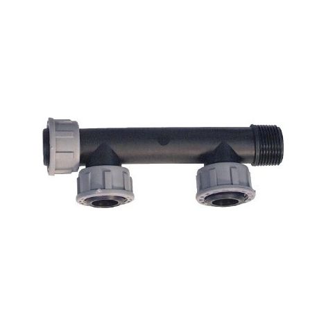 Clarinette 2 sorties PP pour irrigation – Écrous tournants pour installation rapide – Matériau résistant à la corrosion – Flexibilité d'orientation – Rain