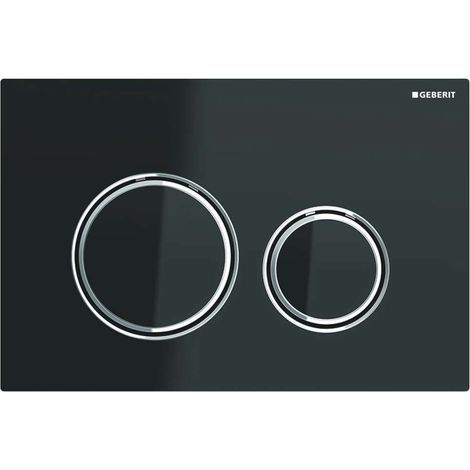 Geberit Sigma21 - Plaque de déclenchement, verre noir/chrome brillant 115.884.SJ.1