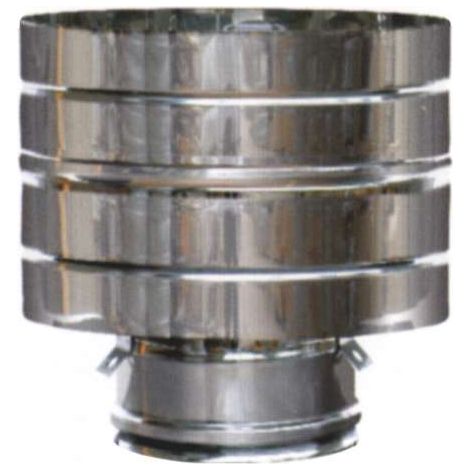 Maral TERMINALE PARAVENTO INOX 8-13 DP Terminale Paravento Inox Doppia Parete Isolamento in Lana di Roccia 25 mm Finitura Lucida Materiale Parete Interna AISI 316L-V2 Materiale Parete Esterna AISI 304 (1/2)