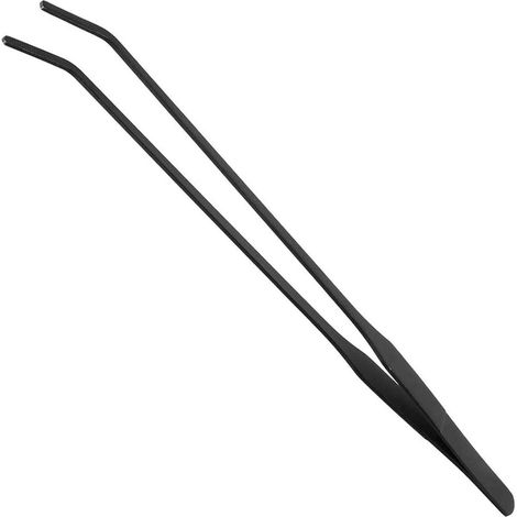 Pince à épiler noire incurvée pour aquariums de 38 cm pour plantes aquatiques et lézards (1/5)