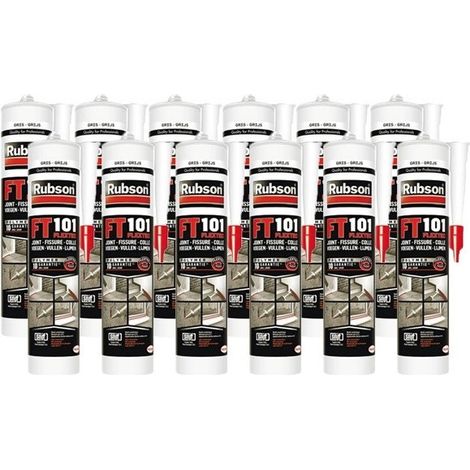 Rubson – Lot de 12 cartouches mastic polyvalent Flextec 280 mL – Pour calfeutrage et collage sur tous supports – Résistant à l'humidité - FT101