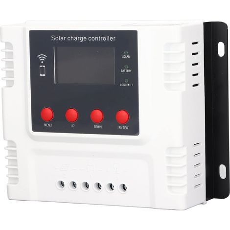 PV-Solarmodul-Laderegler, digitaler Solarmodul-Laderegler mit LCD-Bildschirm 12V 24V 48V Automatische Modulerkennung (60A (12V 150mA 24V 80mA 48V 50mA)) (1/5)