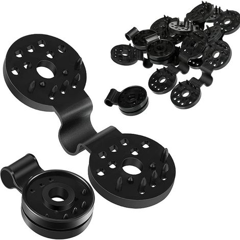 Clips Plastique Pour Toile D'Ombre - 10 5 X 3 8 Cm - Noir Blanc Rouge Vert - Pour Serre Jardin Extérieur Réseau Anti-Oiseaux - Lot De 50 (1/5)
