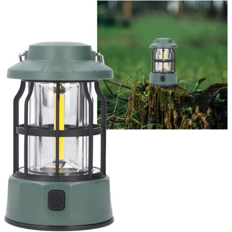 3 Speed Rechargeable Camping Lantern IPX4, Retro Portable Water Resistant Tent Lamp for Emergency Power Outage, Home Fishing,DUBUNS (1/5)
