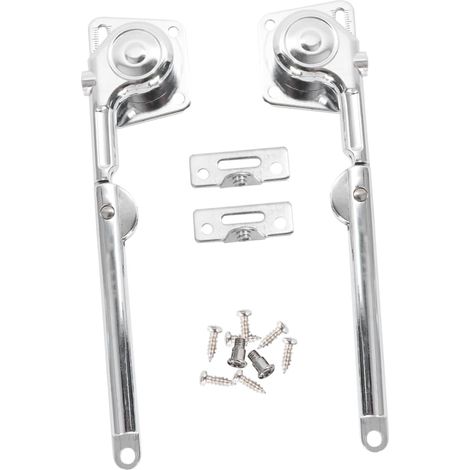 Lot de 2 loquets porte placard robustes en acier argenté (1/5)