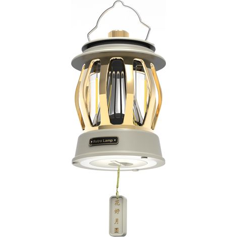 Lampe de camping LED portable, lanterne pour chevaux, lampe d'ambiance de camping style rétro blanc (1/5)