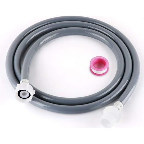 2,5 m Tuyau Machine à Laver, Tuyau Lave Vaisselle pour robinet de 3/4 ’’, Tuyau Evacuation Lave Vaisselle porter d'étanchéité 6m, pour Machine à Laver et Lave-Vaisselle (1/5)