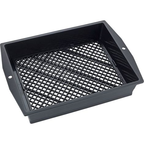 Tamis de jardin réglable en plastique – Maille ajustable 4/10 mm – Surface de tamisage 31x25 cm – Nettoyage de terre facile – (1/5)