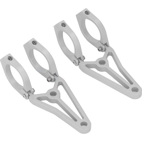 2 Supports de Phare Moto 33-41mm Argent Fixation Fourche Tube Lampe Support Remplacement Suzuki (1/5)