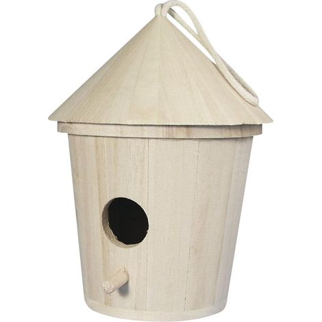 1 Nichoir à oiseaux, Bois FSC Mix, 16cm, Entrée 3cm, Jardin, Balcon