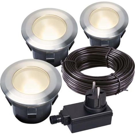 Lucine da giardino - Set di larici - Spot da incasso - 12 V - 30 Lm - 1 W - 3000 K (1/2)