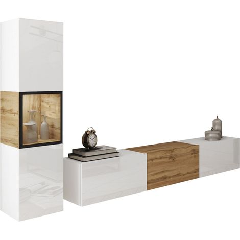 Conjunto de salón Sarasota 192, Blanco + Roble wotan (1/5)