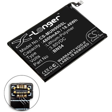 NX - Batterie téléphone, smartphone, GSM pour Redmi 3.85V 4800mAh - BN54 (1/3)