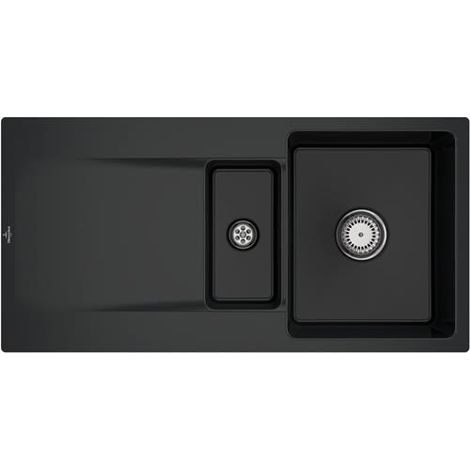 VB flächenbündige Spüle Siluet 60 R flat 33371F 980x490mm Rechteck Pure Black