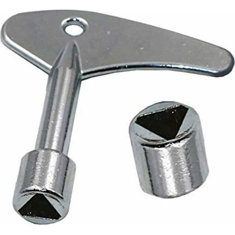 Lot de 2 clés triangulaires de 9 mm avec interrupteur à clé triangulaire pour ascenseur électrique à gaz d'urgence (1/5)