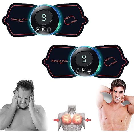 Mini masseur cervical, masseur cervical portable, masseur de cou EMS à 6 positions, soulage la pression dans le cou, les épaules et le dos. (1/4)
