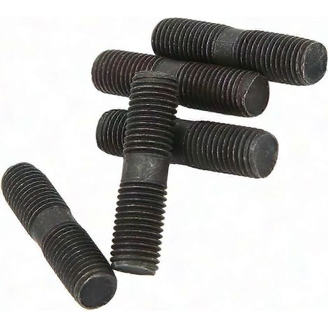 20 Pcs M10x1.25 Vis de Carrosserie Double Filetage Métrique pour Collecteur d'Admission, Kit de Boulons Prolongés pour Moteur Auto (1/2)