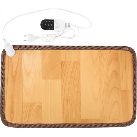 Tappetino riscaldante Crystal, scaldapiedi elettrico per ufficio e casa, tappetino riscaldante, tappetino per casa o ufficio - Riscaldabile fino a 46°C - 30x 50 cm, Marrone
