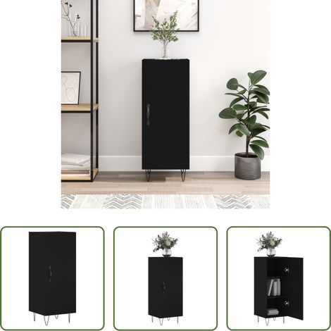 Holzwerkstoff -  Sideboard Schwarz 34,5x34x90 cm Holzwerkstoff (1/5)