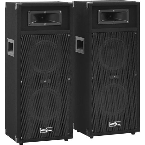 Haut-parleurs de scène passives professionnelles Hifi 2pcs noir (1/5)