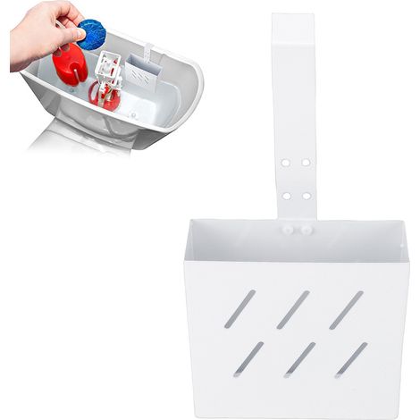 Support de tablette nettoyante pour réservoir de WC – Crochet réglable en acier inoxydable 304, installation sans outil, compatible avec la plupart des pastilles et réservoirs (1/5)