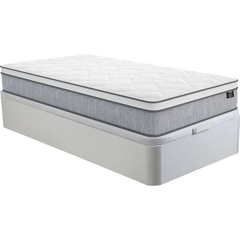 Set 90 x 190 cm Rete contenitore Bianco + Materasso molle insacchettate sp. 22 cm - SERENITE di YSMÉE (1/5)