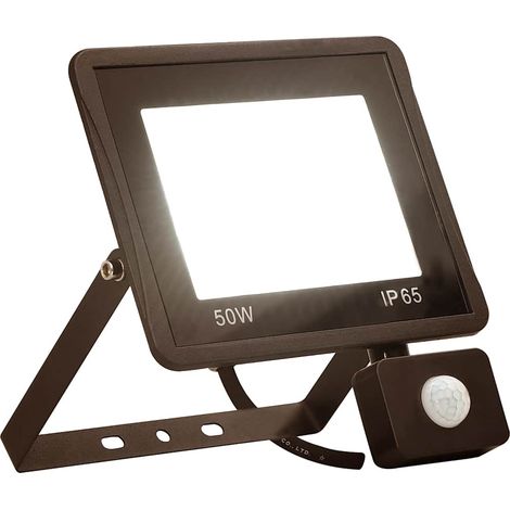 Projecteur LED avec détecteur 50W blanc chaud