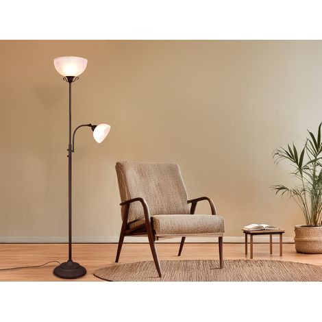 Deckenfluter COUNTRY mit Leselampe im Landhausstil, Rostfarbig, Höhe 184cm (1/5)
