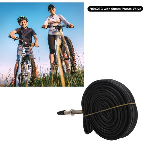 2 Chambres à Air 700x23C Valve Presta 60mm + 2 Démonte-Pneus - 2 Pack (1/5)
