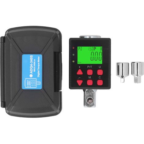 Adaptateur de torsion numérique 1/2 pouces 3.4-340 N.m, convertisseur de clé électronique de haute précision avec 3/8 pouces et 1/4 pouces (1/5)