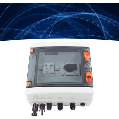 1000V 32A Solar-Anschlusskasten, IP65 wasserdichter Photovoltaikkasten, ein Eingang und ein Ausgang mit Trennschalter, Außenverteilerkasten für Solar-Photovoltaikanlagen. (1/5)