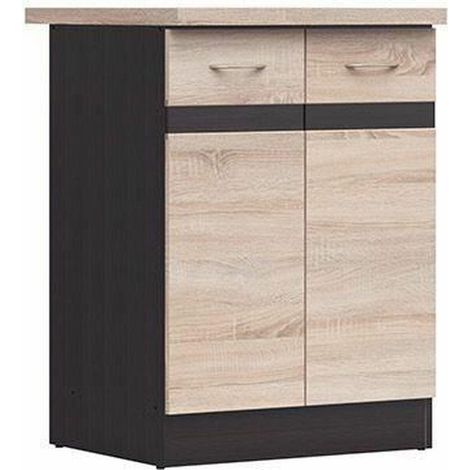 Bigbuy JUNONA Unterschrank Küche Eiche Sonoma 60 cm
