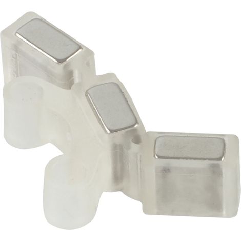 Haftmagnet Gecko E-MAG, Kabelhalterung Tischsäule Kabelmanagement Magnetbefestigung + fixiert perfekt, TPE, transparent, 45x15x10 mm