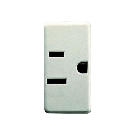 PRISE 2P+T 15A 125V ST.USA SY/WT GEWISS GW20214