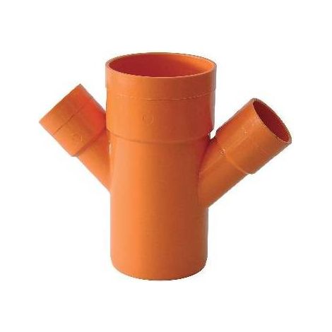 DERIVAZIONE DOPPIA RIDOTTA 45° ARANCIO Misura: Diam. 100 x 50