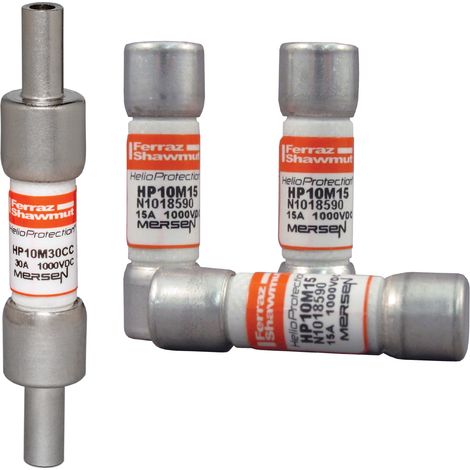 fusible cartouche - 10 x 38 - gpv - 10a - 1000 dcv - boite de 10 - mersen hp10m10