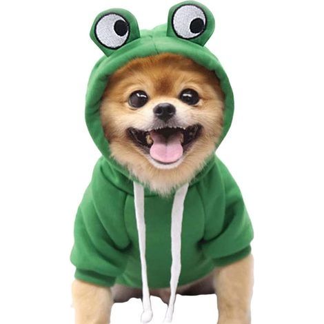 Déguisement de grenouille pour chien, taille XXL, sweat à capuche polaire, pour Halloween/Cosplay, 1 pièce (1/5)