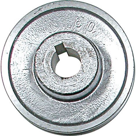 Poulie Courroie 80mm - 1 Pièce - Aluminium - Axe 28mm - Pour Moteur Électrique - Diamètre 80 mm