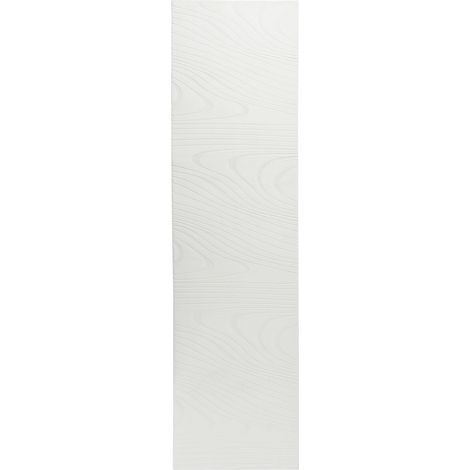 Alfombra de pelo de conejo sintético peluda motivo vetas 80 x 300 cm blanco crema Ontake (1/5)
