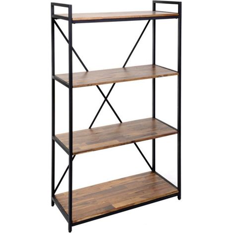 Étagère 4 Niveaux "Edena" 141cm Marron (1/4)